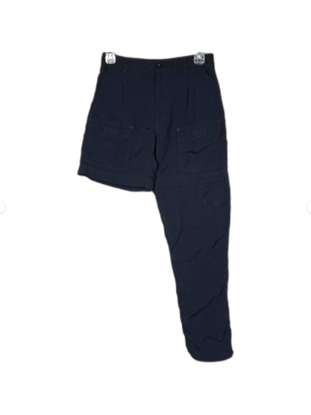 Royal Robbins Convertible Pants Womens Size 2 Black Cargo Zip Off Elastic Travel